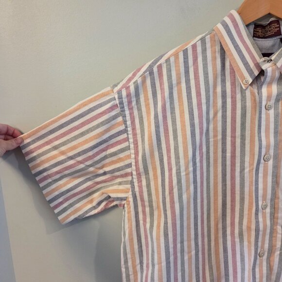 Mens Vintage Haggar Casuals Short Sleeve Button Down Shirt - Picture 4 of 9